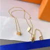 Tasarımcı Kolye Kolye Aşk Kadın Mücevher Klasik Lüks Moda 18K Gold Moda Marka Çift Pırıltılı Kolyeler Çok Güzel 281S