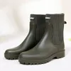 Bottes de pluie design Chaussures imperméables pour femmes Rainy Ladies Rose Fourrure Caoutchouc Rainshoes Femme Galoshes Bottes de pluie antidérapantes à enfiler 231229