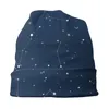 Berets Navy Night Sky Bonnet Beanie Strickmütze Männer Frauen Mode Unisex Erwachsene Space Galaxy Winter Warme Skullies Beanies Caps