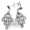 Boucles d'oreilles bohème en argent Sterling 925 pour femmes, longue queue de paon élégante avec CZ, bijoux fins de luxe