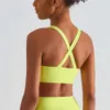 Lu Align Lu Yoga Vest Sport Sexig gröda VNAZVNASI Cross Bra Women Topps Samla Sports Underwear Stuff Suring Sports Bh Push Up Gym Tank Top LL Lemon