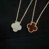 Mode Luxe VCF Designer Sieraden Accessoires Tien Bloemen Hanger Ketting Lucky Four Leaf Grass 10 Bloemen Ketting Kraagketting Fritillaria Ketting Agaat LF9L