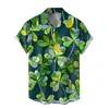 Men's Casual Shirts Mens St. Patricks'S Day Irish Shamrock Full Print Shirt Short Sleeve Lapel Button Tops Hawaiian Daily Streetwear