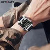 Zegarek SANDA 6161 Square Electronic Watch wielofunkcyjny wodoodporny budzik Burzyn Luminous Student Fashion Wristwatch