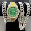 Мужские часы Bustdown с муассанитом и бриллиантами, ледяные муассанитовые часы в стиле хип-хоп для рэперов, мужские роскошные модные механические часы