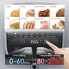 MIUI Luchtfriteuse 5L Elektrische Oven Olievrij Fornuis met Touch Control Anti-aanbakmand Zichtbaar Venster Familiegrootte 231229