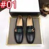 40Model Dress Shoes Homens Mocassins 100% Couro Real Calçado Dobrável Homens Mulheres Sapatos Tamanho 34-46 Mens Impresso Metal Redondo Toe Mocassins Mules Luxury Horsebit Designer