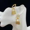 Med ruta 2022 Women Designers Stud Bag Design 18K Gold Plated Luxury Earrings Hoop Studs Wedding Earring Girls Gift284o