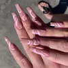 False Nails 24st Fashion Artificial Fake with Jelly Lim Long Ballet Wearable Full Cover Nail Tips Press On Art