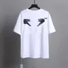 Mens Camisetas Offs Marca Luxo Designer Camisetas Homens Mulheres Tees Verão T-shirt Clássico Back Paint Arrows Manga Curta Camiseta Casual Camisetas Au8s