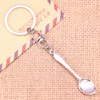 Keychains 20pcs Fashion Keychain 54mm Spoon Pendants DIY Men Jewelry Car Key Chain Ring Holder Souvenir For Gift