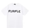 Fashion summer T shirt Men Women Inset Crewneck Collar Regular Fit print tops Purple Brand tees US S-XL more color