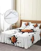 Gonna da letto Ink Splash Basket Sport Copriletto elasticizzato con federe Coprimaterasso Set di lenzuola