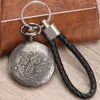 Pocket Watches Men's Watch Fashion Men Women Chain Vintage Quartz Fob Steampunk Pendant med läderrep för gåvor 2023