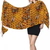 Écharpes Gland Écharpe Grand 196 68 cm Pashmina Hiver Chaud Châle Wrap Bufanda Femelle Abeilles En Nid D'abeilles Cachemire