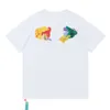 Marque de luxe T-shirts Designers Hommes T-shirts Offs Hommes Femmes Offwhites Tops T-shirts T-shirt d'été Classique Retour Peinture Flèches Blanc T-shirt à manches courtes T-shirts occasionnels 3hff