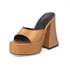Sandaler blxqpyT Sandaleas de Mujer 2023 Designer Woman High Heels Sexig plattform Peep Toe Party Wedding Shoes Big Size 43 336-15