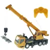 Kids 1 24 Remote Control Truck Crane Toys Rechargeable RC Lift Simulation Engineering Children's Toy Model Rc Car Gift 231229