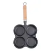Pannor Egg Frey Pan Cast Cooker Nonstick Pancake Four Holes Omelette till Breakfast