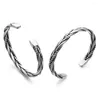 Bangle Vintage Cuff Thai Men Twisted Bracelet 925 Sterling Silver Open