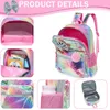 Bikab School Bags 3in1 Kids Bag Children for Girl 16 "Backpack Kawaii 231229