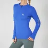 Lu Align Lu Yoga Sport Tight Rundhals-Sportmantel für Damen, Fitness-Top, langärmelig, schnell trocknend, schmale Kleidung mit Reißverschluss, Herbst und Winter, LL Lemon