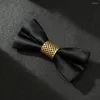 Bow Ties 2 PCS Bowtie Buckle Hoop مجموعة الذهب القميص المعدني الثابتة قميص Necktie مقطع شارة رجع