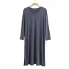 Mäns Sleepwear 2024 Pyjamas Retlar Casual Mid-Long Kne Length Modal Home Clothes Soft Stretch Bathrobes Man Dress