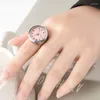 Cluster Ringen Stijl Horloge Vrouwelijke Persoonlijkheid Gouden Eenvoudig Aantal Glitter Student Accessoires Geschenken Mannelijke Mode Vinger Klok Ring