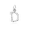 Charms Silver Color Alphabet Letters Copper DIY Jewelry Wholesale Women Initial Name Bracelet Necklace Making Pendant