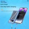 2024 Nowy bank energii słonecznej Wbudowany w kablach Przenośne szybkie ładowanie PowerBank Qucik ładuj zewnętrzną ładowarkę akumulatora dla iPhone'a 14 Xiaomi Huawei