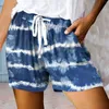 Damesshorts Dames Trekkoord Tie-Dye Strandzakken Elastische taille Mini korte broek Mujer Lente Zomer Casual Los Comfy Cortos