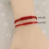 Charm-Armbänder für Damen, Glücksbringer, rotes Armband, tibetisch-buddhistisch, handgewebt, geflochtene Seilknoten, Gebetsschmuck, Geschenke, Armbänder