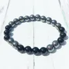 MG0383 8 mm schwarzes Turmalin-Perlenarmband für Männer, natürlicher Hämatit, schwarzer Obsidian, Balance-Yoga-Schmuck, Geschenk für ihn192S