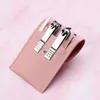 Nail Art Kits Rose Gold Clipper Manicure Set Cuticle Grooming Tools Stainless Steel Cutter Trimmer Care