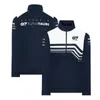 2024 Модельные мужские куртки Мужская одежда для бега Новый гоночный костюм F1 для периферийных устройств Флисовая команда с длинными рукавами и воротником-стойкой Теплая спортивная толстовка для езды на велосипеде по бездорожью