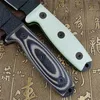 Bushcraft g10 handtag taktisk fast bladkniv camping överlevnad jakt med k mantel