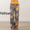 Women's Pants Fashion Women Casual Loose Stretch Printing Long Wide Leg Yoga Drawstring Lounge Pajama