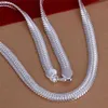 Heavy 71g 10MM flat snake necklace sterling silver plate necklace STSN209 whole fashion 925 silver Chains necklace factory dir237J