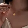 Pendant Necklaces Fashion Ukrainian National Emblem Sign Necklace For Women Stainless Steel Jewelry Ukraine Symbol Charm Party