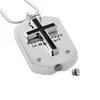 LKJ9733 You're Always in My Heart Cross Charm Stainless Steel Cremation Urn Pendant Necklace Memorial Ash Urn Jew359n