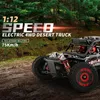 WLTOYS 124016 RC CAR V2 75 KMH 24G Fırçasız 4WD Elektrikli Yüksek Hızlı Offroad Uzaktan Kumanda Drift Oyuncaklar Racing 231229