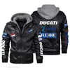 Våren 2024 Modelmen's Jackets Outdoor F1 Racing Fashionable Men's Leather Lämpliga för Ducati Motorcykelriddräkt Lång ärmjacka