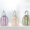 Storage Bags Travel Large Capacity Mesh Nylon Cosmetic Bag Organizer Foldable Casual Drawstring Rope Bundle Pocket Washing