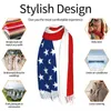 Lenços Tassel Scarf Grande 196 68cm Pashmina Inverno Quente Xaile Wrap Bufanda Feminino Bandeira Americana Cashmere