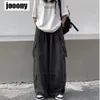 Men's Jeans Spring and Autumn Trousers y2k Men's Bag Jeans Wide Leg Pant Pockets Elastic Waist Loose and Comfortable Pants 231229