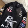 2024 Trend New Stylemen's Jackets American Style High Street broderad baseball för mäns Instagram trendig mångsidig hiphop racing motorcykeljacka