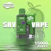 Entrepôt de l'UE Envoi d'origine Savage Vape Bubble Puff 15000 Cigarette E jetable 650mAh Batterie rechargeable 28 ml chariots préfabillés Vaper Disposables 5% 15K Puffes