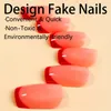 False Nails Valentine's Day Collection French Fake Square Head Wearable Manicure Nail Full Cover Red Love Press On Girl