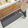 Tapis 2pcs / Set Tapis de sol antidérapant Tapis de cuisine long absorbant l'huile pour la maison